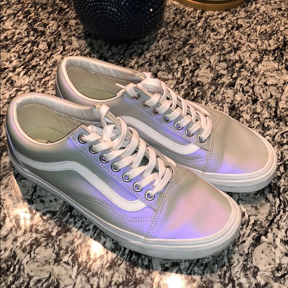 iridescent grey vans